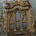 Lo strumento, ricollocato dopo il restauro sulla cantoria della chiesa del Purgatorio.
